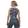 Donut Crop Top, Purple & Green