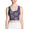 Donut Crop Top, Purple & Green