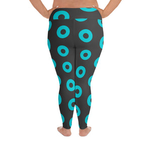 Donut Leggings (sizes 2XL - 5XL), Blue/Grey