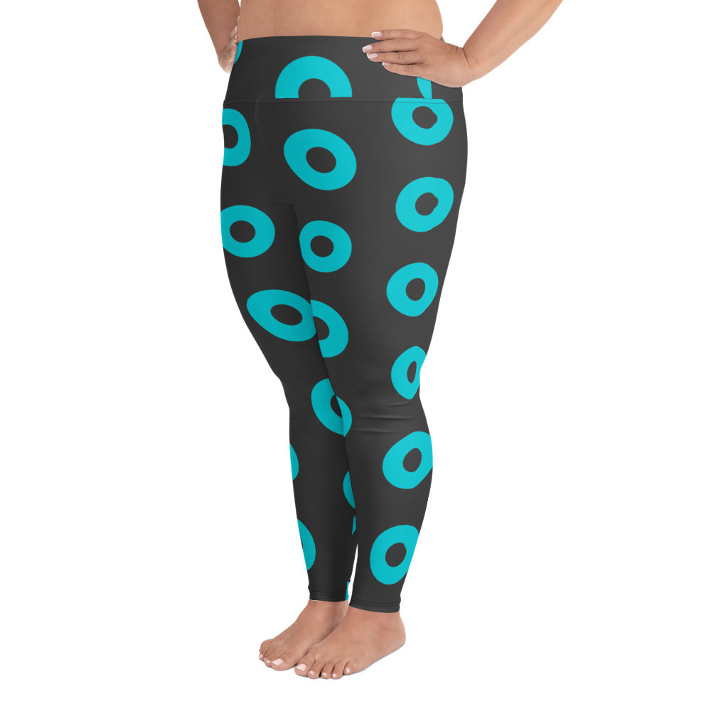 Donut Leggings (sizes 2XL - 5XL), Blue/Grey – Mariad-designs
