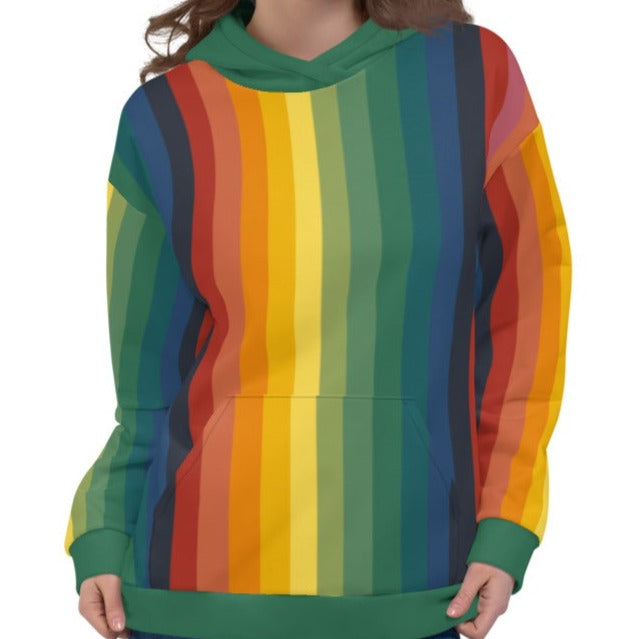 Rainbow Jerry Hoodie - Rainbow/Green, Unisex