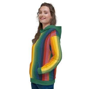 Rainbow Jerry Hoodie - Rainbow/Green, Unisex