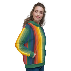 Rainbow Jerry Hoodie - Rainbow/Green, Unisex