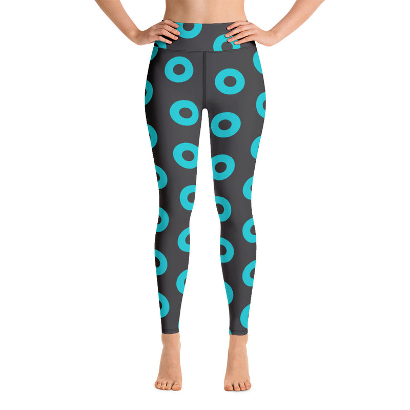 Donut Leggings - High Waist Blue/Grey