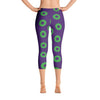Donut Leggings  - Capri, Purple/Green