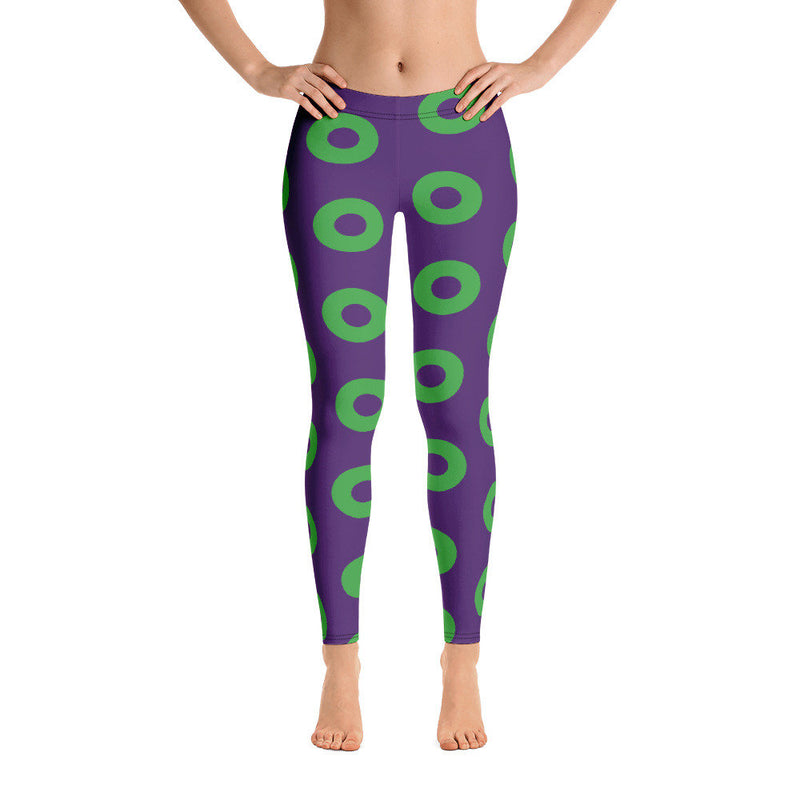 Donut Leggings, Purple/Green