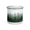 'Listen to the Silent Trees' Enamel Mug