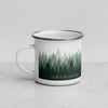 'Listen to the Silent Trees' Enamel Mug