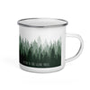 'Listen to the Silent Trees' Enamel Mug