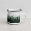 'Listen to the Silent Trees' Enamel Mug