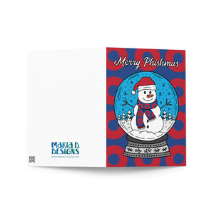 'Merry Phishmas' Snowman Holiday Card
