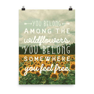 Lyrics Poster - Wildflowers