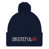 'Grateful' Pom Pom Beanie
