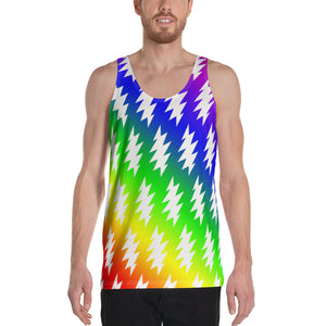 Men's Lightning Bolt Tank - RAINBOW