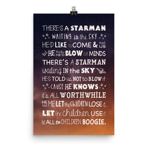 Lyrics Poster - Starman