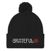 'Grateful' Pom Pom Beanie