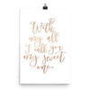 Lyrics Poster - Phish - My Sweet One - Blush