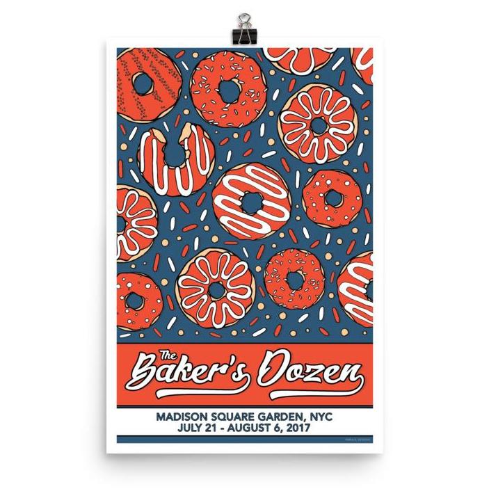 Phish Poster - The Baker's Dozen, Madison Square Garden, NYC 2017