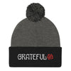 'Grateful' Pom Pom Beanie