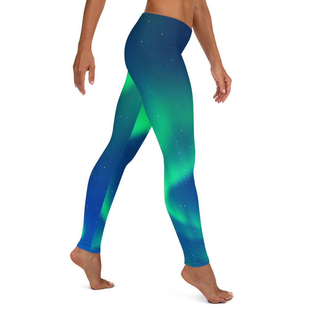 Northern Lights Leggings, Blue/Green – Mariad-designs