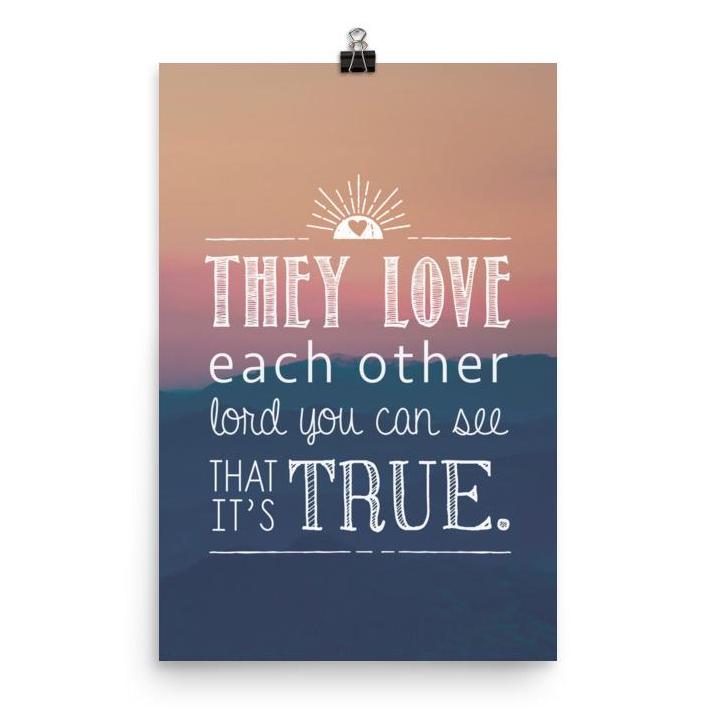 Lyrics Poster - They Love Each Other