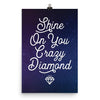 Lyrics Poster - Shine On You Crazy Diamond