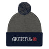 'Grateful' Pom Pom Beanie