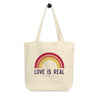 'Love is Real ~ Not Fade Away' Eco Tote Bag