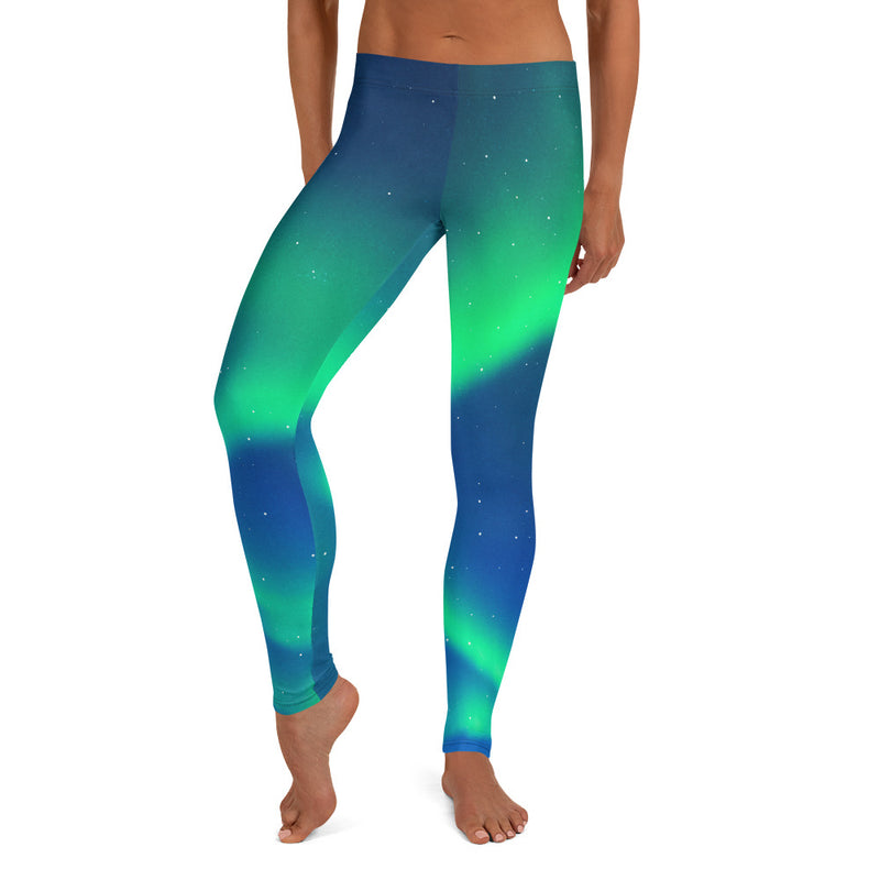 Northern Lights Leggings, Blue/Green