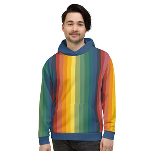 Men's Rainbow Jerry Hoodie - Rainbow/Blue