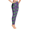 Donut Leggings - High Waist, Purple/Green