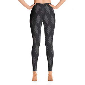 Lazy Lightning High-Waist Leggings, Black/Grey