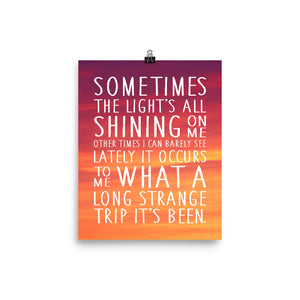 Lyrics Poster - Truckin'