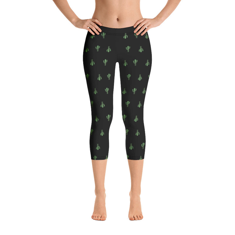 Phish Capri Leggings - Cactus Print