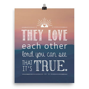 Lyrics Poster - They Love Each Other