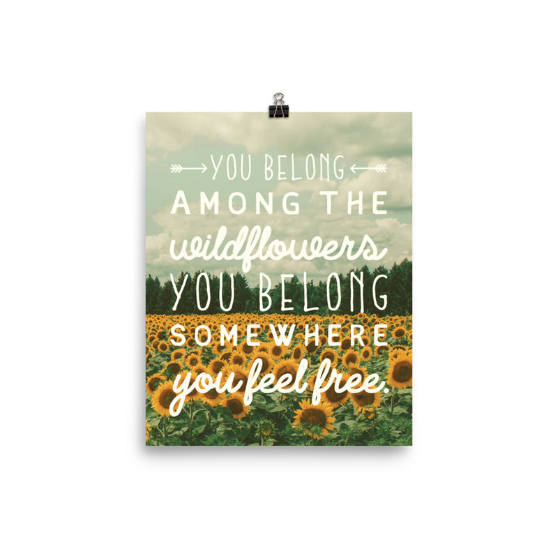Lyrics Poster - Wildflowers