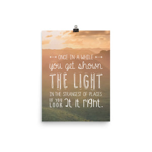 Lyrics Poster -  Scarlet Begonias