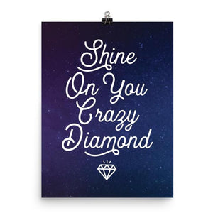 Lyrics Poster - Shine On You Crazy Diamond