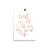 Lyrics Poster - Phish - My Sweet One - Blush