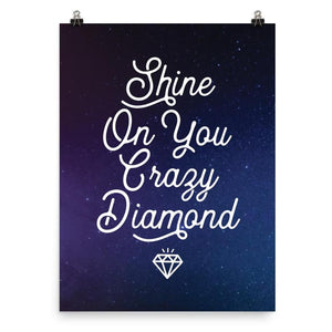 Lyrics Poster - Shine On You Crazy Diamond