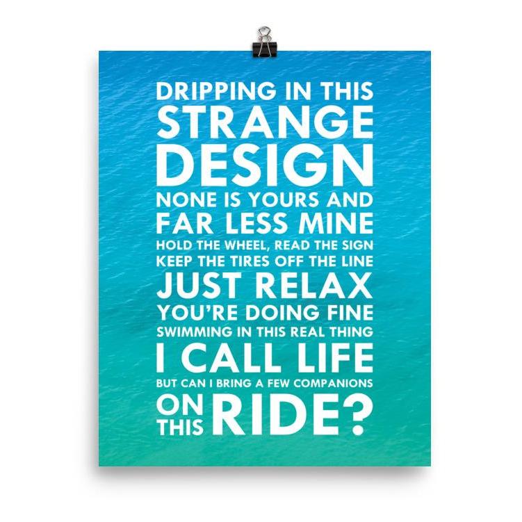 Lyrics Poster - Phish - Strange Design