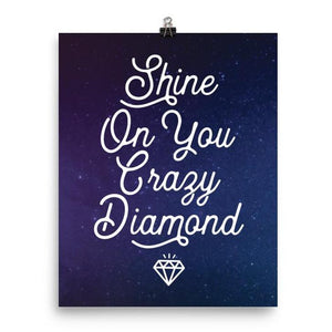 Lyrics Poster - Shine On You Crazy Diamond