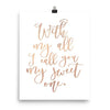 Lyrics Poster - Phish - My Sweet One - Blush