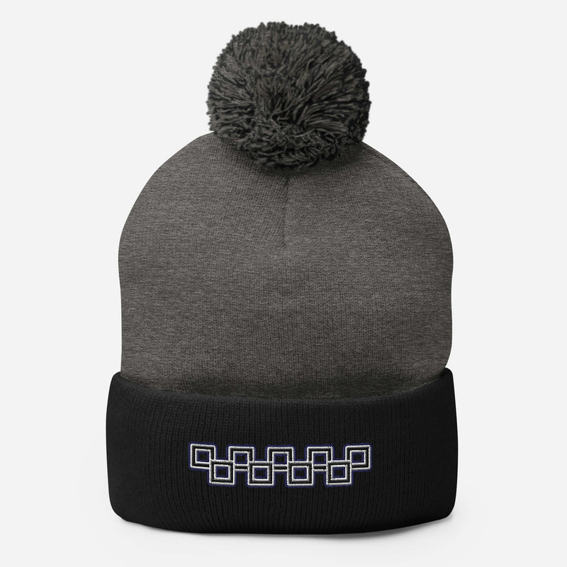'9 Cubes' Pom Pom Beanie