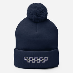 '9 Cubes' Pom Pom Beanie