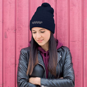 '9 Cubes' Pom Pom Beanie