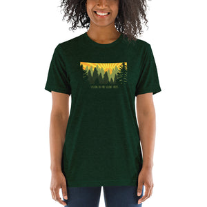 'Walls of the Cave' Tri-Blend Tee, Listen to the Silent Trees (unisex sizing)